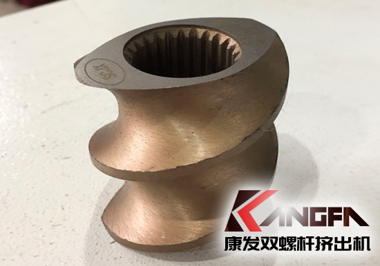 康發(fā)雙螺桿擠出機新一代螺紋套現(xiàn)已批量生產(chǎn)，請認準scjx激光防偽商標。