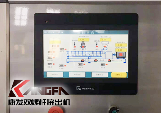 PLC結合變頻器構成的雙螺桿擠出機控制系統(tǒng)實現雙螺桿擠出機電機的無極調速控制以及料筒恒溫控制