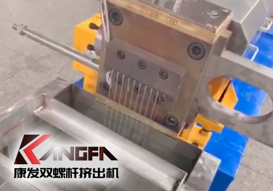 “中國制造”尋求挖掘更大的非洲需求！JSH-65型雙螺桿擠出機(jī)設(shè)備出口設(shè)備帶料試機(jī)，坐標(biāo)非洲！
