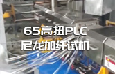 65高扭+PLC，尼龍加纖雙螺桿擠出機(jī)試機(jī)